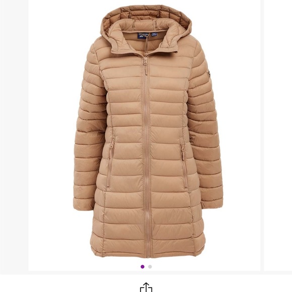 Reebok Jackets & Blazers - Reebok womens Toffee Longline Packable Puffer jacket